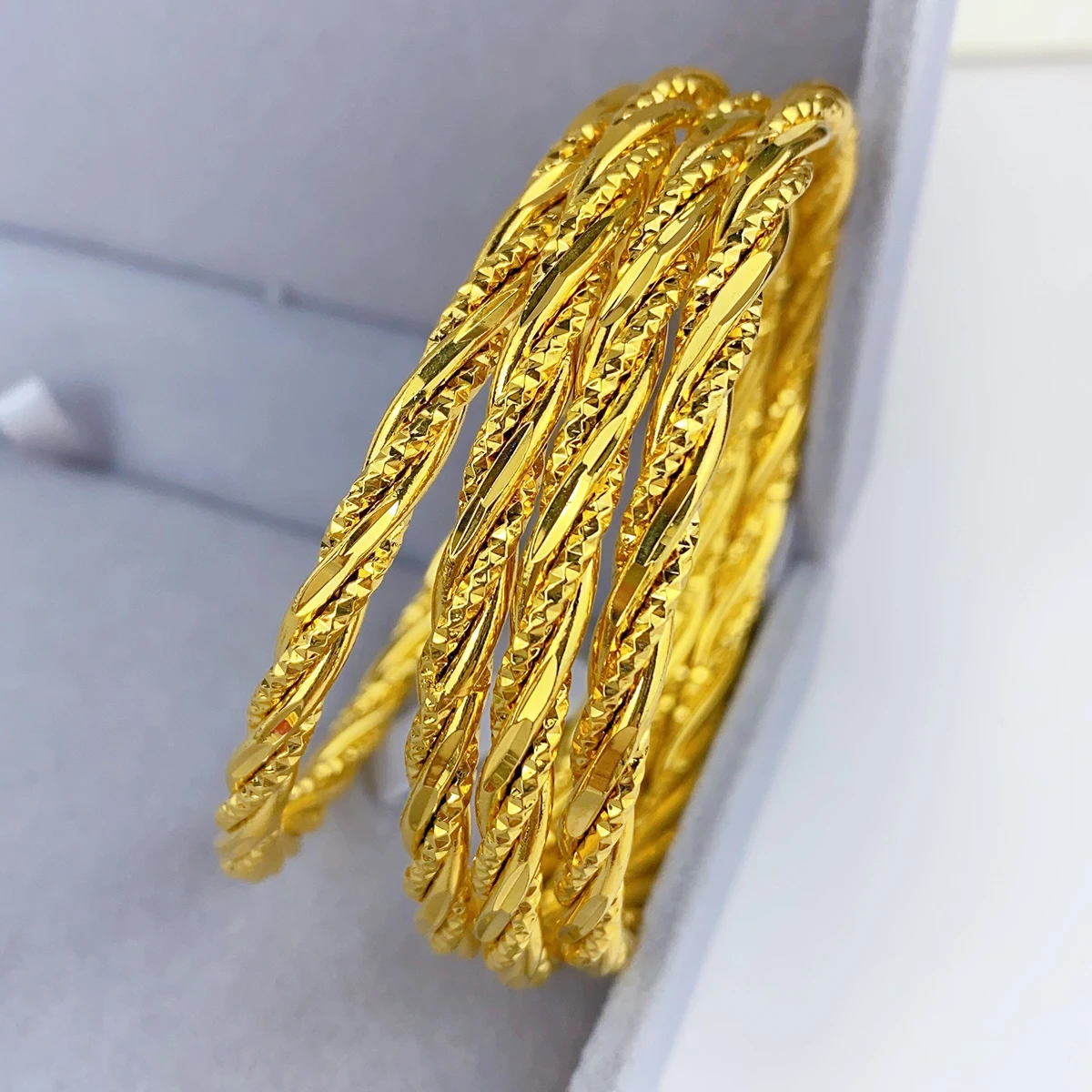 62mm Dubai 24K Gold Color Bangle For Women Luxury African Jewellery Bracelets Brazilian Indian Wedding Designer Bracelets Gifts