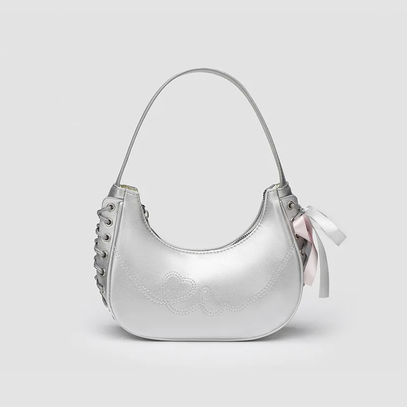 

2025 new sweet and cool girl crescent bag, underarm shoulder bag, fashionable and versatile handbag