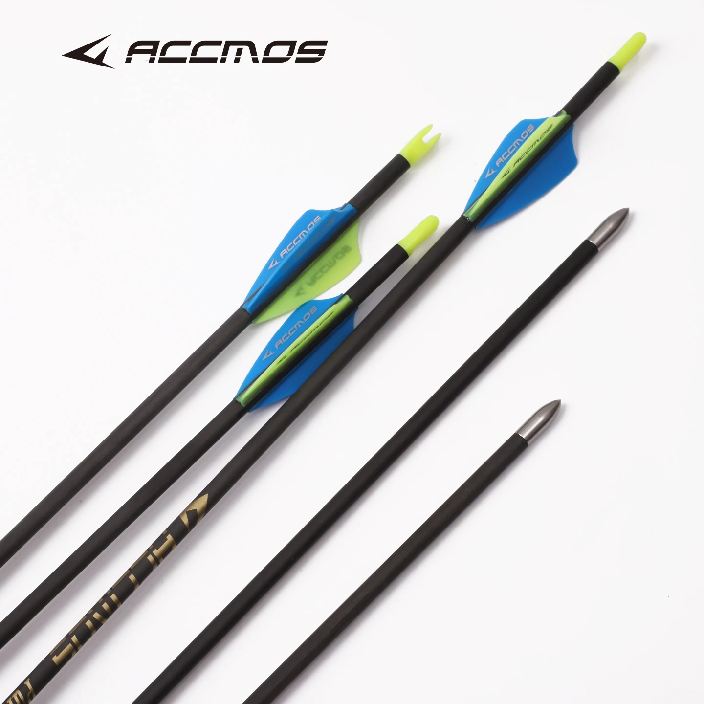 

6/12/18 шт. ID4.2 Pure Carbon Blue ярко-желтая стрела с перьями Sp300-1800 для начинающих, тренировочная стрельба из лука