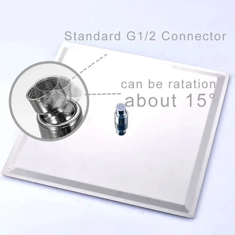 Cabezal de ducha de baño, cabezal de baño de lluvia ultrafino cromado, accesorios de ducha de baño de acero inoxidable montados en la pared