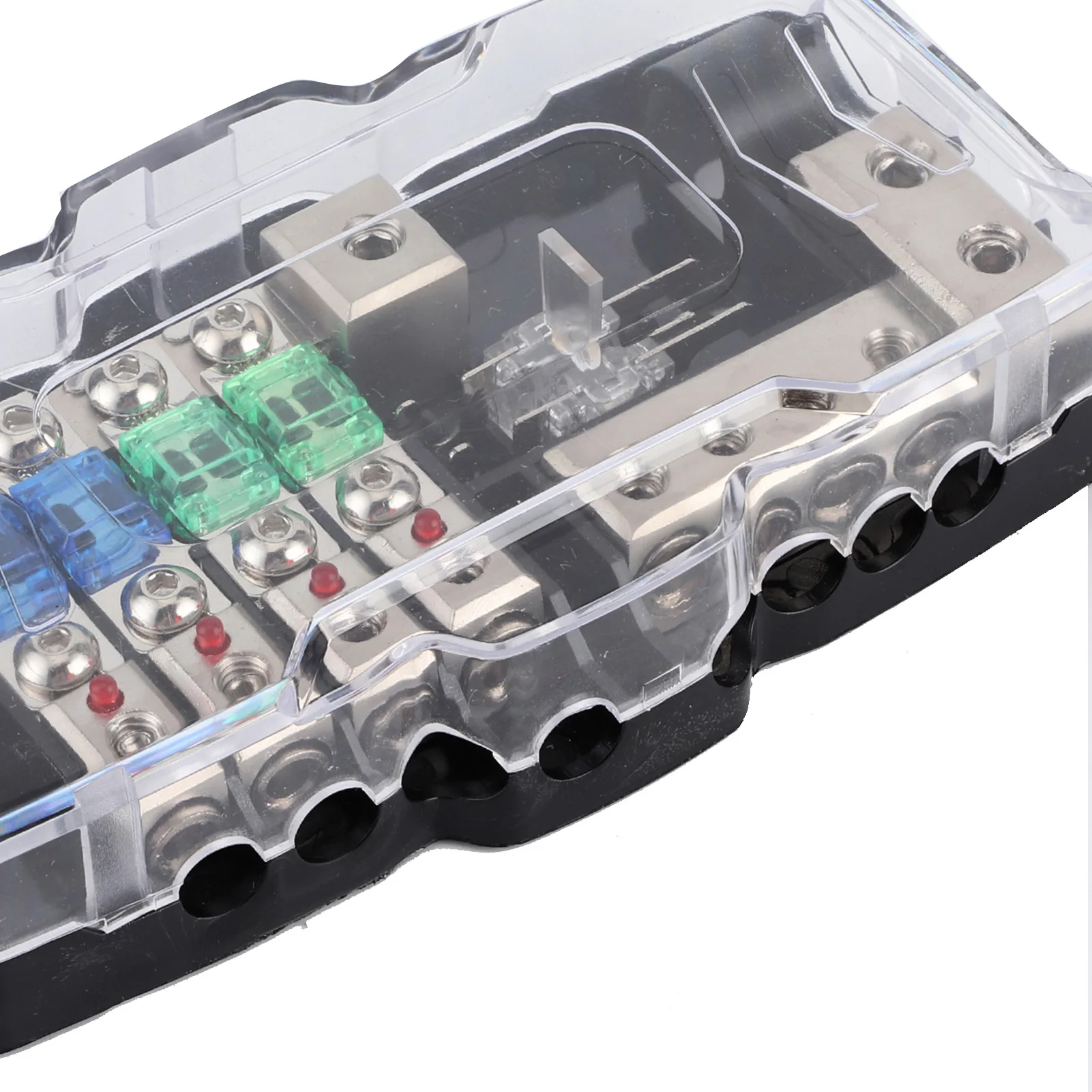 Блок предохранителей для автомобильной аудиосистемы, 4-сторонний блок для распределения звука, аксессуары для лодок, домов на колесах, грузовиков, внедорожников, кроссоверов, квадроциклов, мотовездеходов, автомобилей