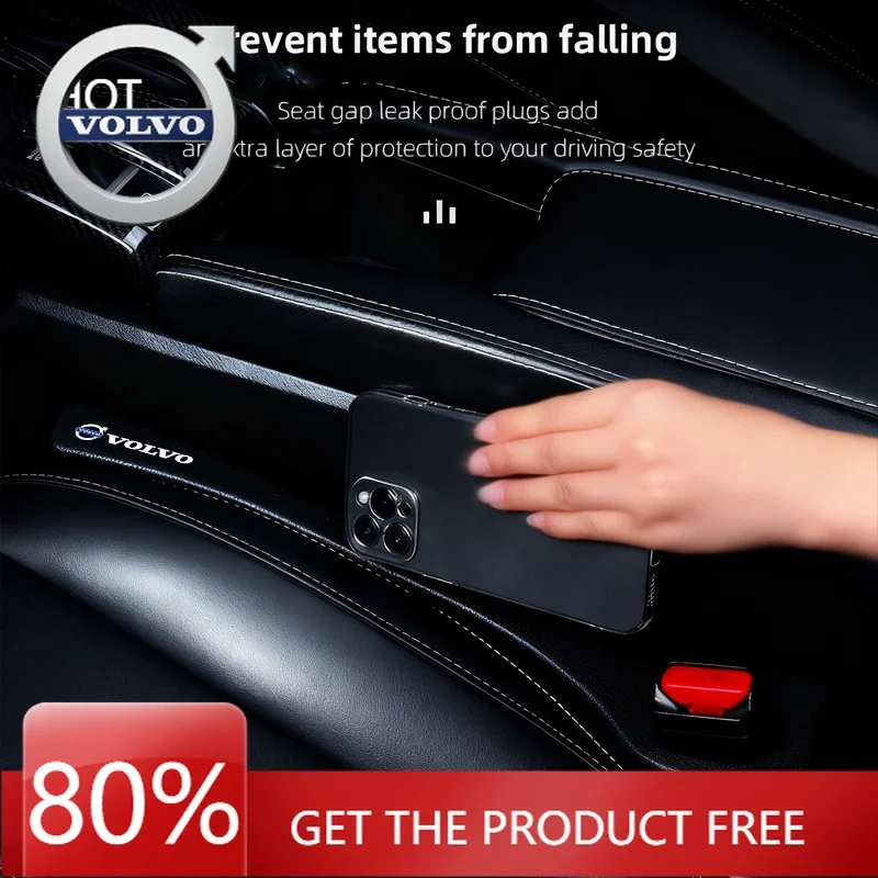 

Emblems 2026 New For Volvo 2Pcs Car Seat Gap Plug Seam Filling Anti-Leakage Strip Strip For Volvo ES90 EC40 EX40 EM90 XC90 V90 V