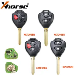 Xhose llave remota de coche con cable VVDI, XKTO02EN, XKTO03EN, XKTO04EN, XKTO05EN, 2/3/4 botones, herramientas para Xhorse VVDI, sistema de bloqueo de coche