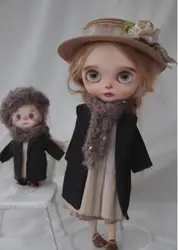 6pcs Blythe clothes blythe doll outfit Hat, scarf, coat, vest, skirt, inner skirt, socks 30cm (Fit for Pullip,Ob22/24/26, Licca)