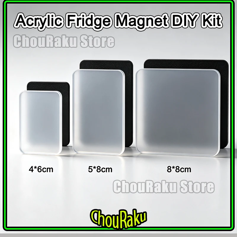 DIY Acryl-Kühlschrankmagnet-Set Hochtransparente Selbstklebende DIY-Kits Quadratisch 4x6cm 5x8cm 8x8cm Für Heim- und Küchendekoration – Detail 1