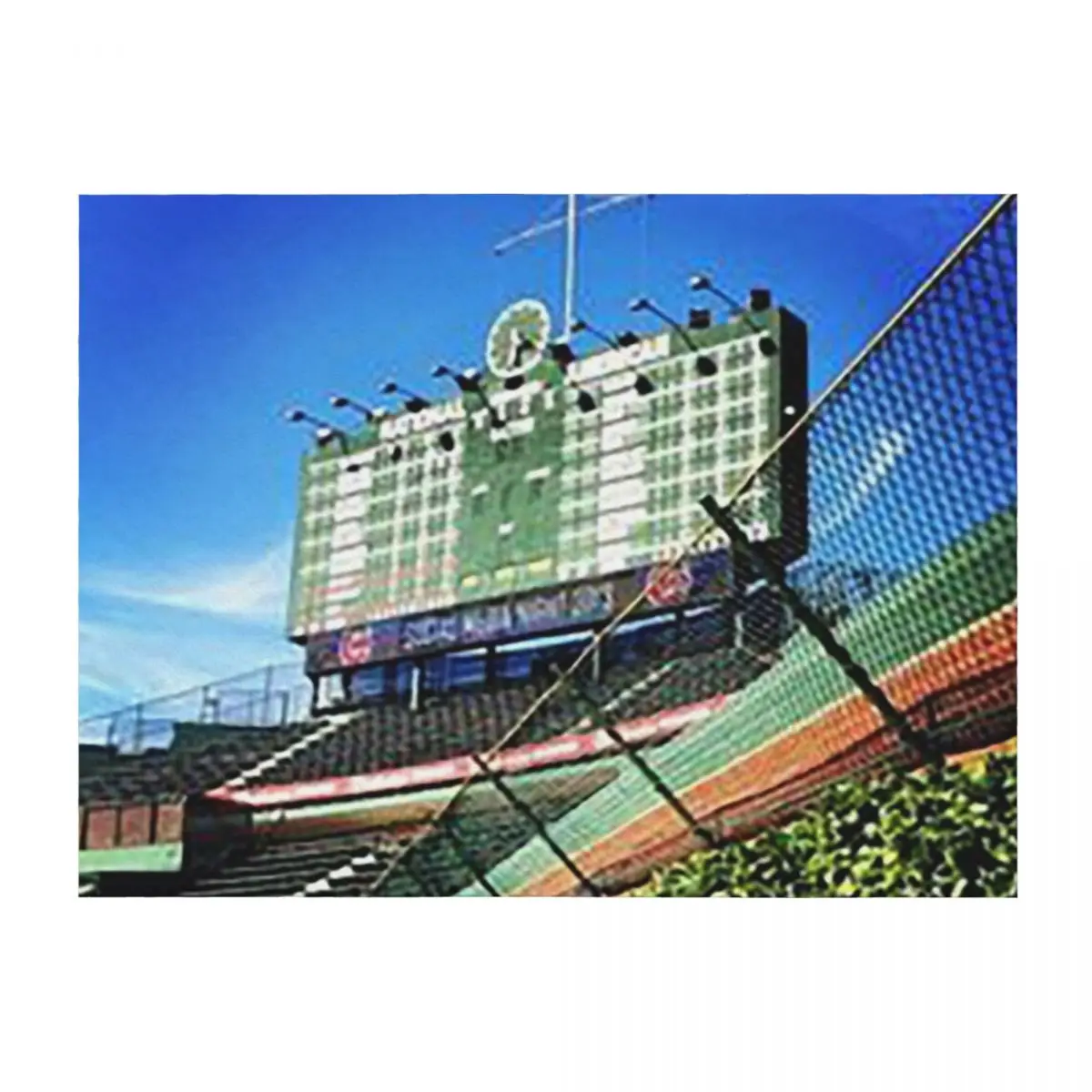 

Wrigley Field, Bleacher Bums. Outfield Scoreboard Wrigley, Ivy Covered Walls, Waveland Ave, The Basket at Wrigley, Throw Blanket