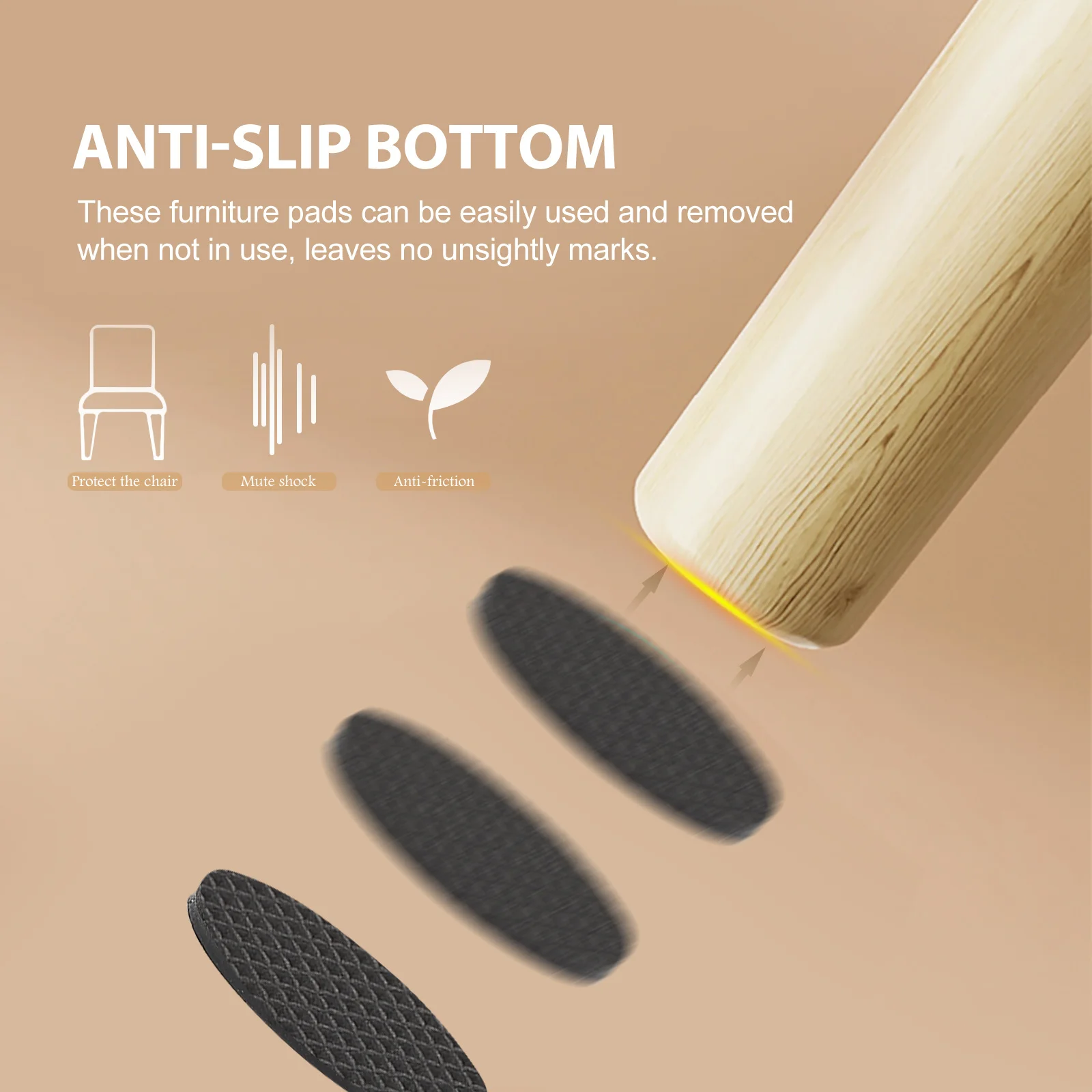 

30 Sheets Furniture Pads Anti-Slip Chair Feet Cushions Protective Pads for Chair Legs Table Feet Floor Protection Furniture