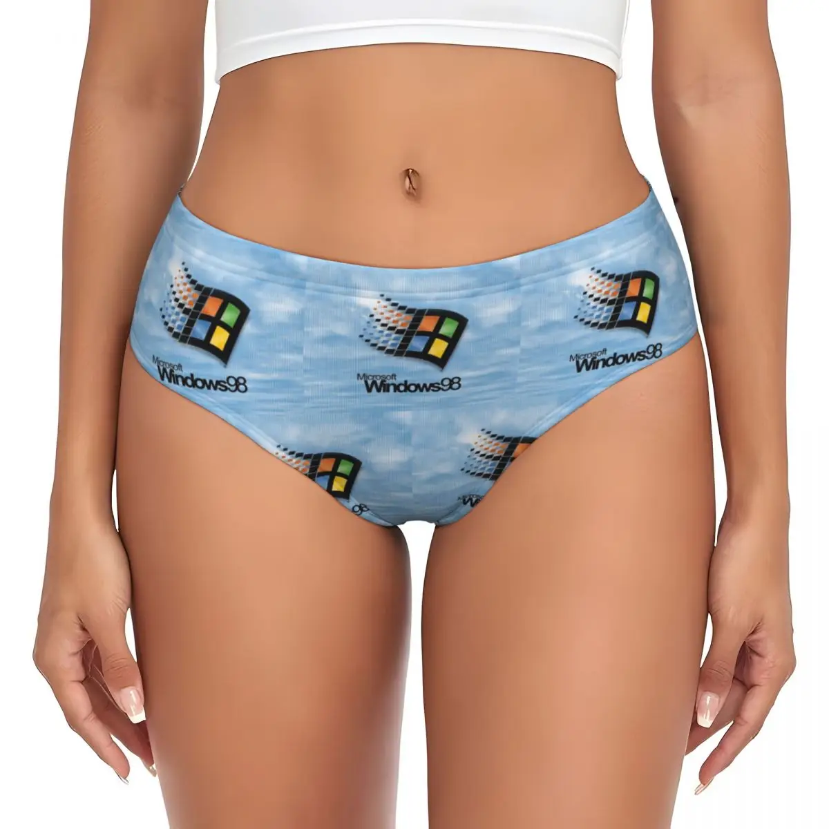 

Трусики с групповым экраном на заказ Windows 98, женские удобные трусы, нижнее белье, дышащие женские трусы