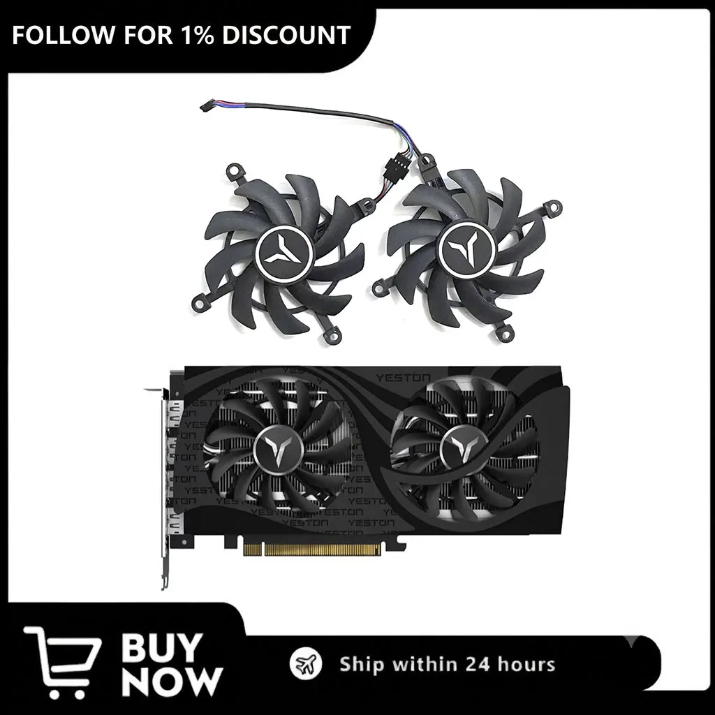 NEW Suitable for Yeston RTX3050 3060 3060TK LHR 8GB GAEA Dishen graphics card 85MM 4PIN GA92S2U GPU fan