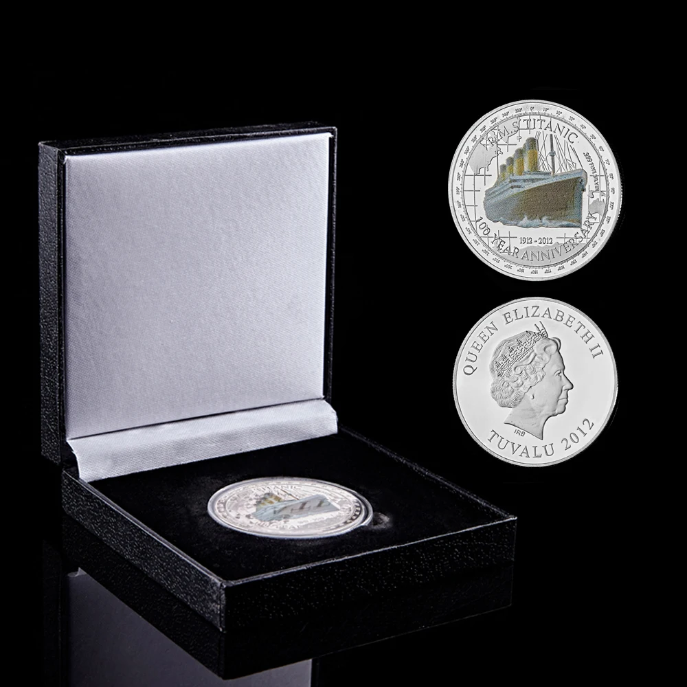 1912 R.M.S Titanic Limited Edition 100 Year Anniversary Memory Victims Tragedy Titanic Souvenir Silver Plated Coin W/ Box