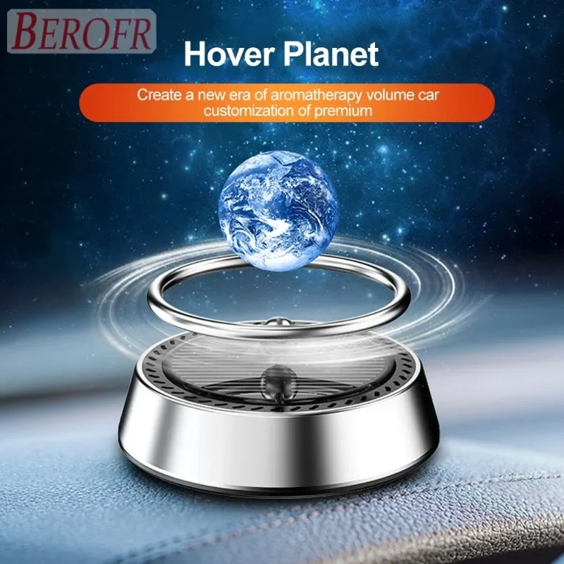 Solar Energy Car Air Freshener Galaxy Planet Earth Mars Aromatherapy Diffusing Ornament Interior Perfume Creative Decoration