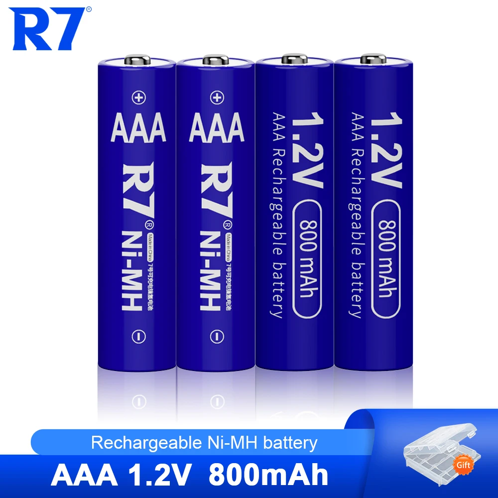 R7 AAA Rechargeable Battery 1.2V Ni-MH AAA Battery 800mAh Rechargeable 3A Batteries Battery Rechargeable aaa Battery for mouse