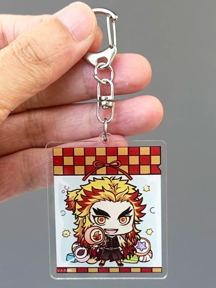 Anime Demon Slayer Rengoku Kyoujurou Tokitou Muichirou Agatsuma Zenitsu Cosplay Key Chain Backpack Pendant Delicacy Decorate