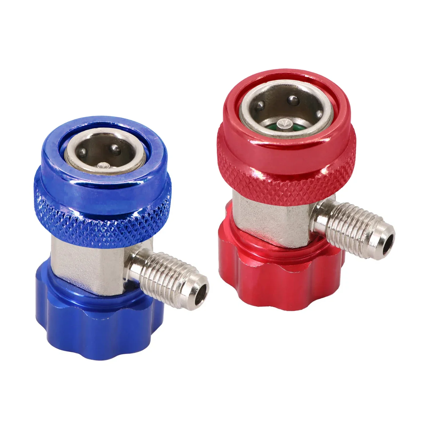 1 Pair R134A H/L Freon Auto Car Quick Coupler Connector Adapters For Air Conditioning Refrigerant Adjustable Manifold Gauge