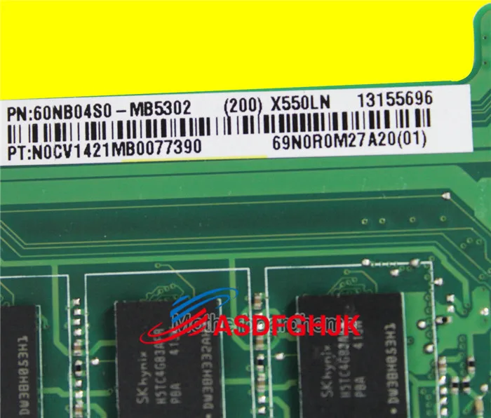 Original X550LN Motherboard For ASUS A550L R510L X550L X550LD WITH I5-4210U GT840 Mainboard fully tested