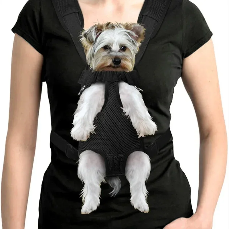 Breathable Mesh Pet Backpack Carrier for Small Dogs & Cats Chihuahua-Friendly Outdoor Travel Shoulder Bag with Handle
