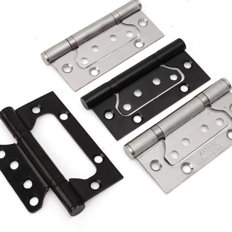 

Folding Butt Door Hinges Stainless Steel Mother Child Hinges Household Door Hinge with Mount Screws Closet Furniture Hardware