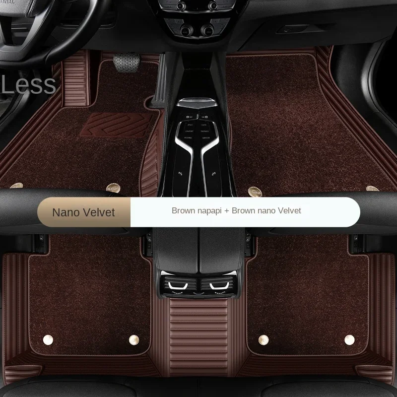 

PU Leather + Nano Velvet Customized Car Floor Mat for BMW 7 Series G70 F01 2008-2015 F02 Long G11 G12 Long Interior Accessories