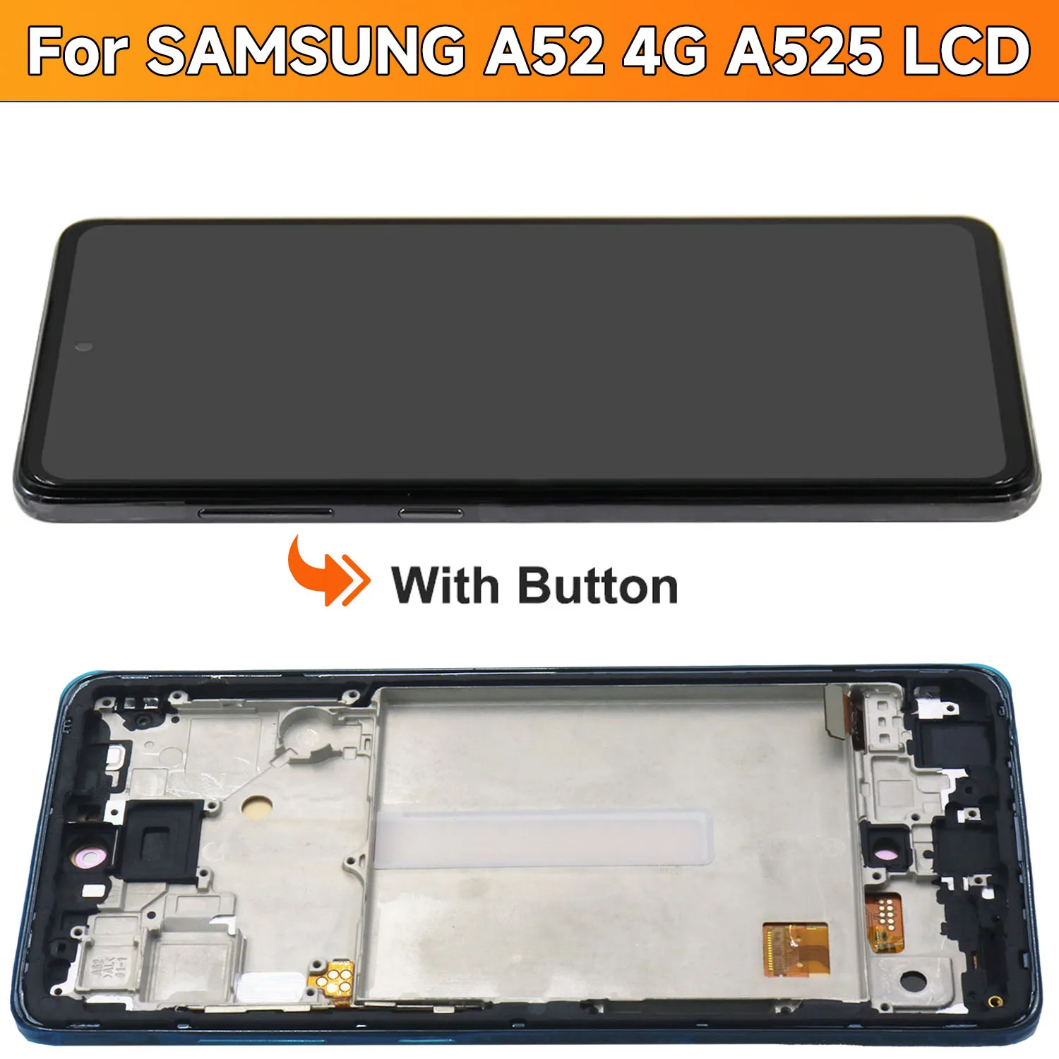 A52 4G AMOLED Display For Samsung A525F A525F/DS A525M A525M/DS LCD Display Touch Screen Digitizer Assembly Replacement