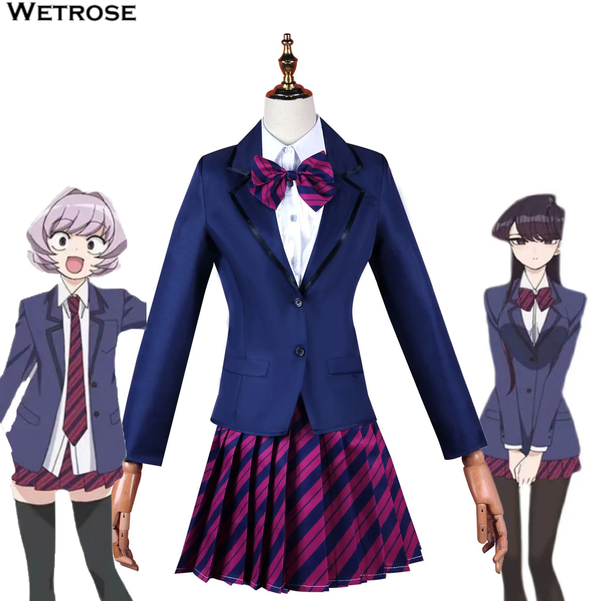 【Wetrose】In Stock Komi Shouko Osana Najimi Cosplay Costume Komi Can’t Communicate Anime JK School Uniform Halloween