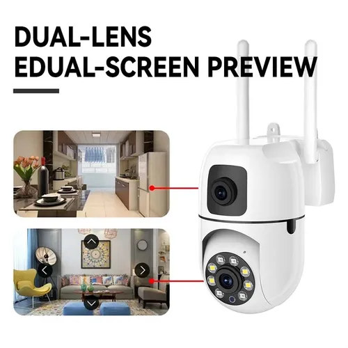 Imagen 2 del producto Cámara Wifi 4K 8MP PTZ para Exteriores con Detección Humana, Pantalla Dual, Zoom 5X, Cámara IP de Seguridad CCTV, Audio, Alarma por Correo Electrónico, O-Kam Pro