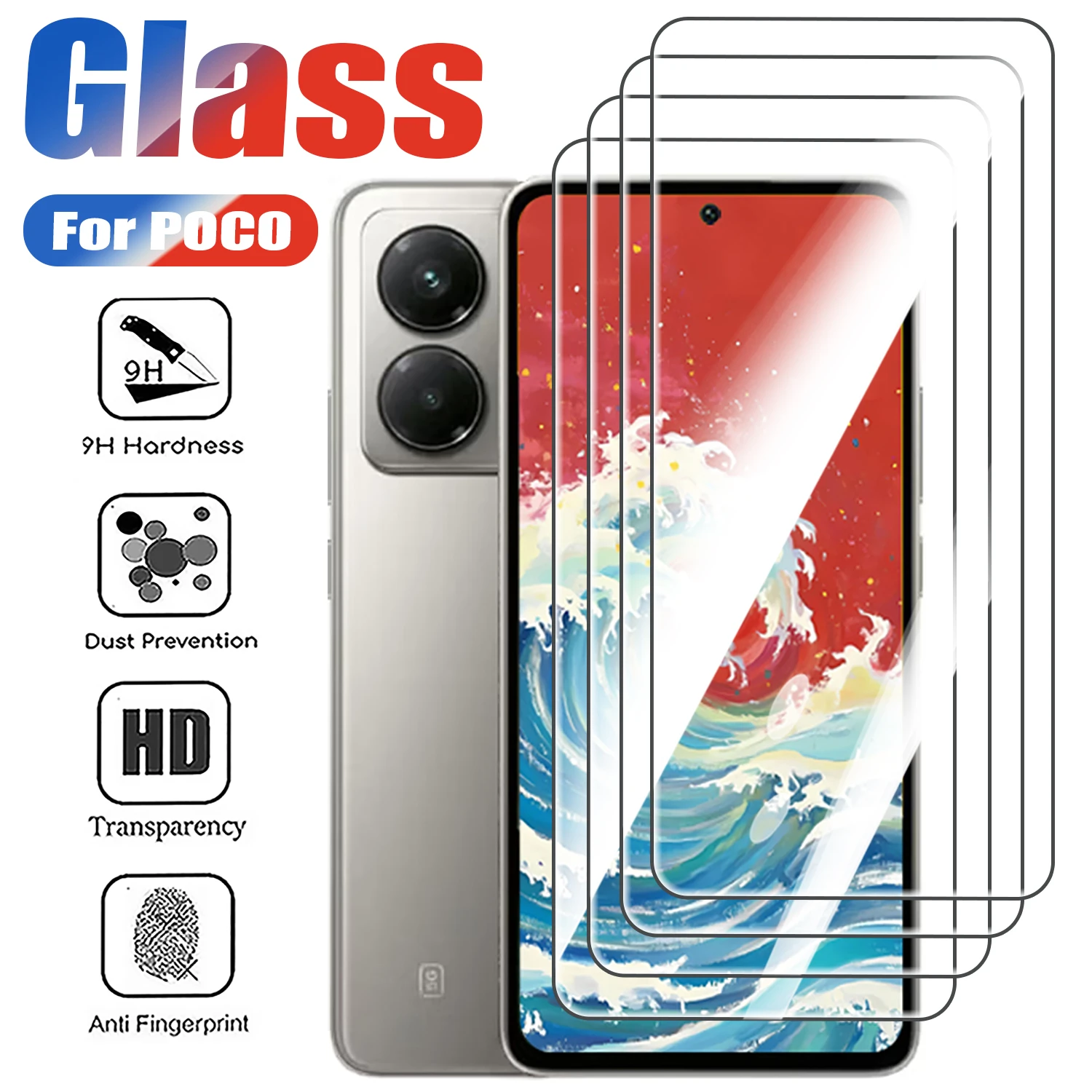 1-4Pcs Tempered Gla… - image