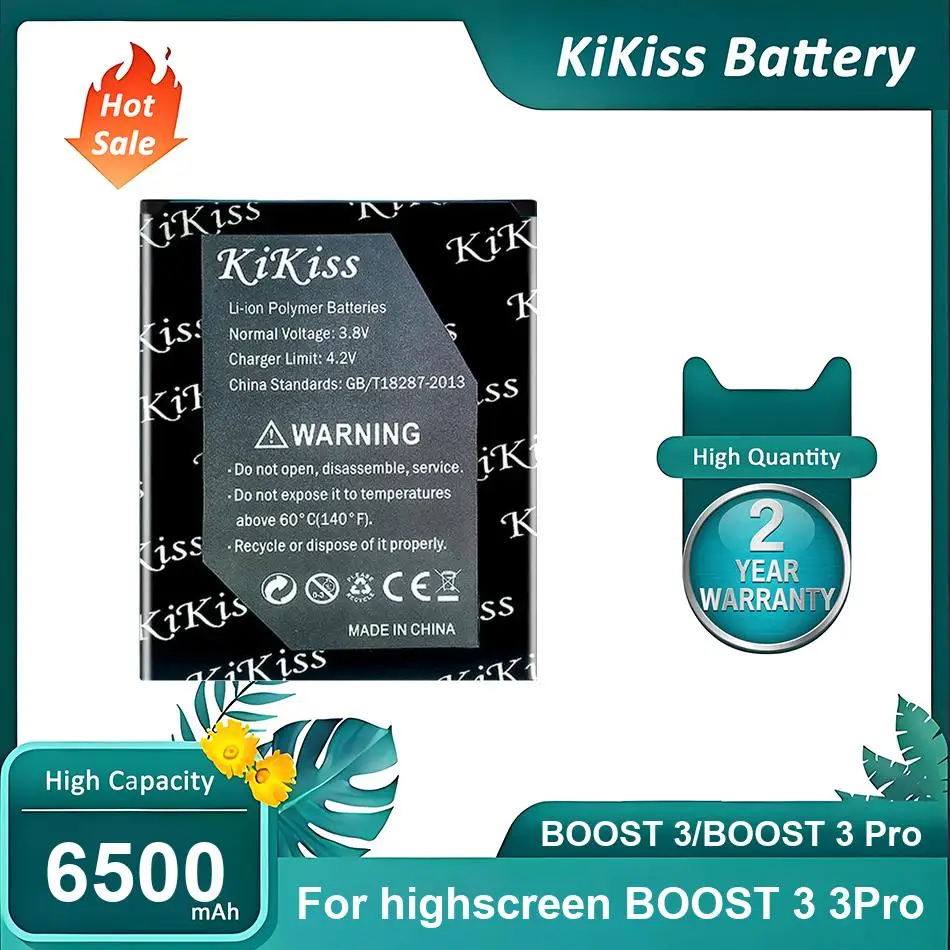 

Высокопрочный аккумулятор для мобильного телефона Highscreen BOOST 3 3Pro, BOOST 3/BOOST 3 Pro, 6500 мАч