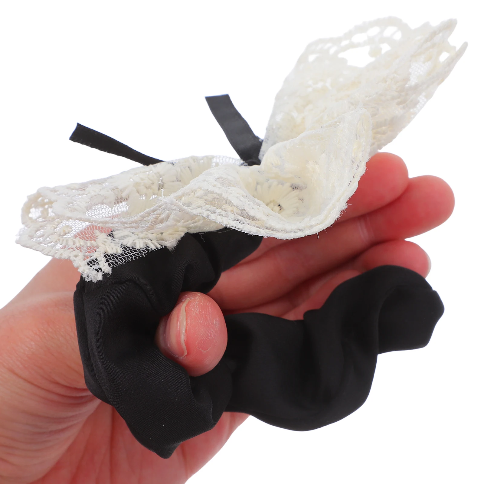 

Кружевной бант, женские галстуки с хвостиком, прочный удобный бант для девочек, школьные банты для волос, резинки для волос, аксессуары для булочек