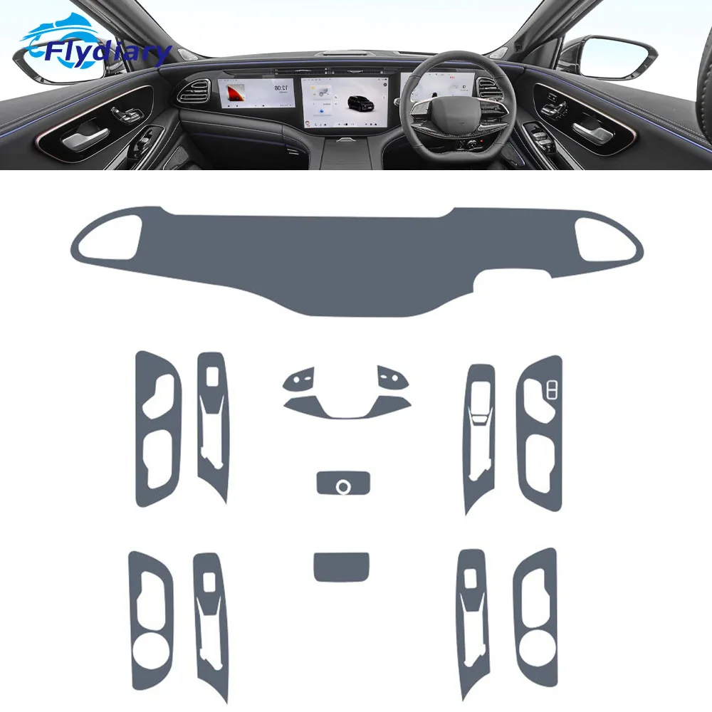 For EXEED VX 2023-2024 Car interior Center console transparent TPU Paint protective film Anti scratch sticker LCD scree PPF film