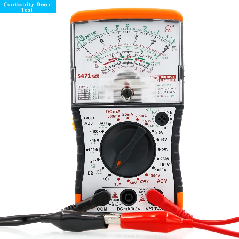 NJTY S471PRO Mini-Analog-Multimeter, universelles hochpräzises mechanisches Anti-Burn-Multimeter – Detail 13