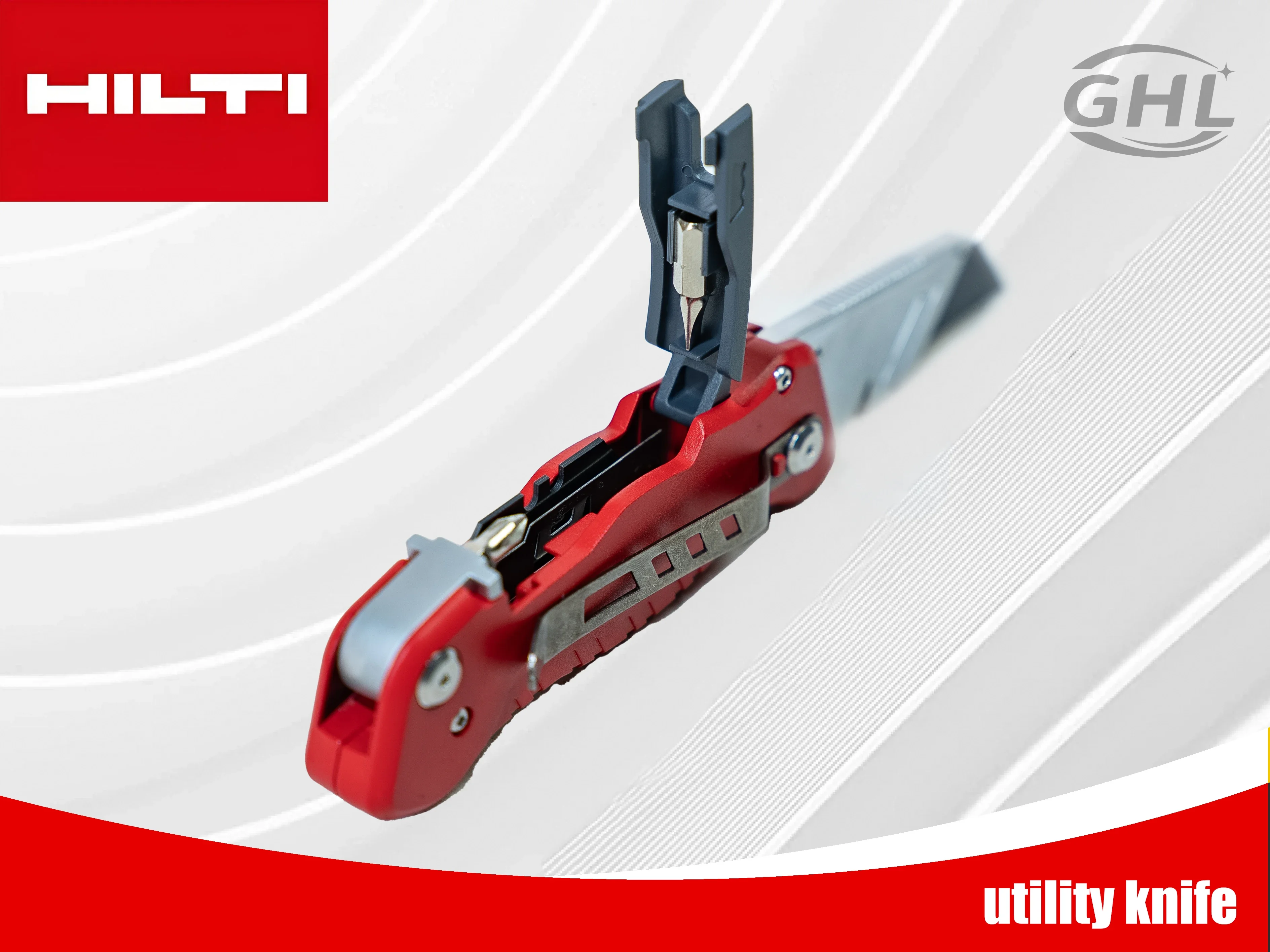 HILTI Original Tapetenmesser, Multifunktionsmesser, Universalwerkzeug – mit Schraubendreher, Klappmesser, Papierschneidemesser – Detail 4