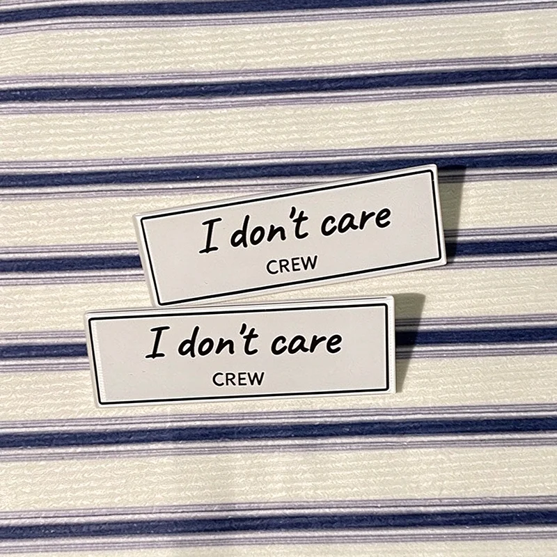 Game I Don't Care Crew Cosplay Brooch Acrylic Badge Lapel Pin Bag Costume Ornament Accessory Personality Jewelry Decoration Prop