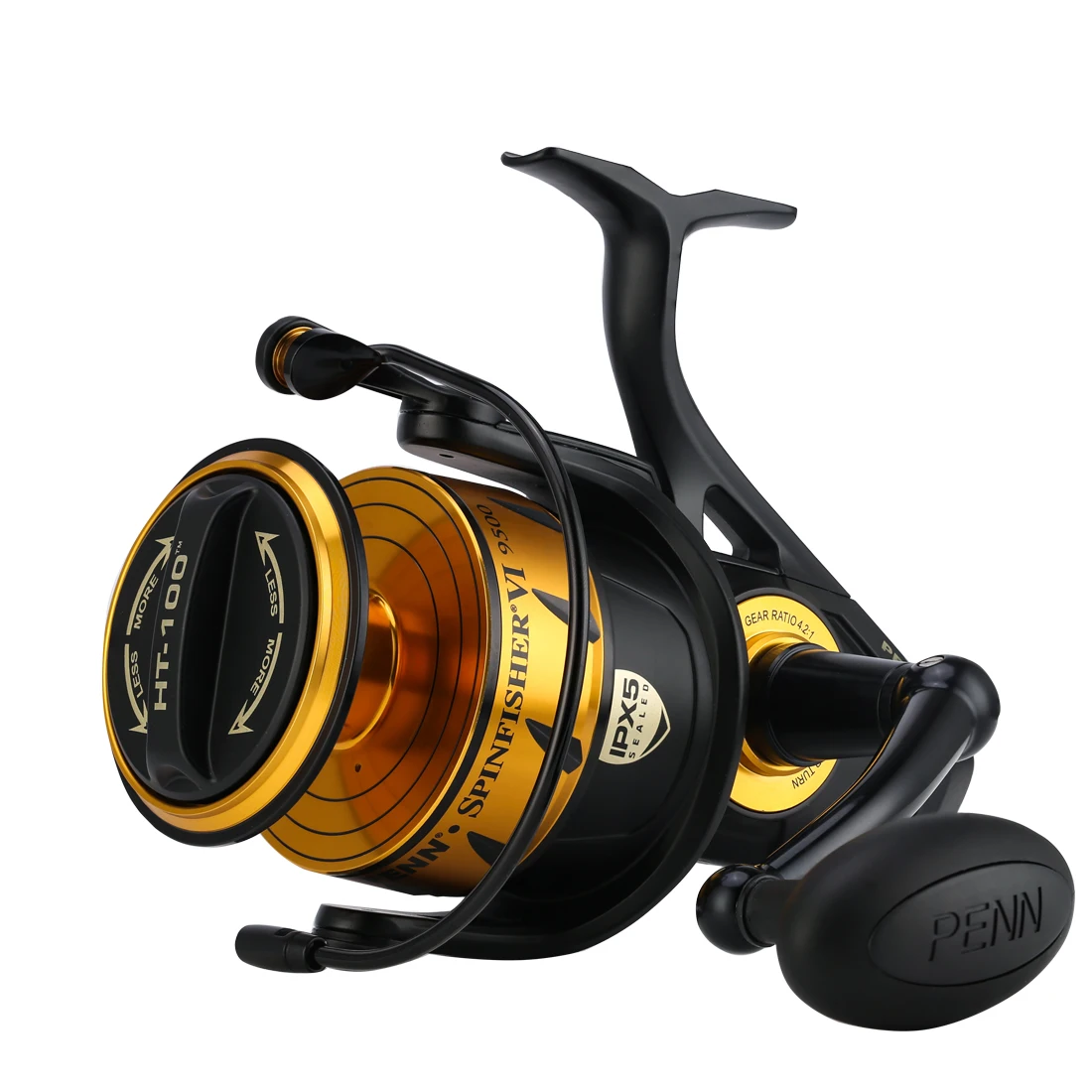 Original Spinfisher VI SSVI 7500 9500 Full Metal Body Spinning Fishing Reel 5+1BB IPX5 Sealed Design HT-100 Saltwater Tackle