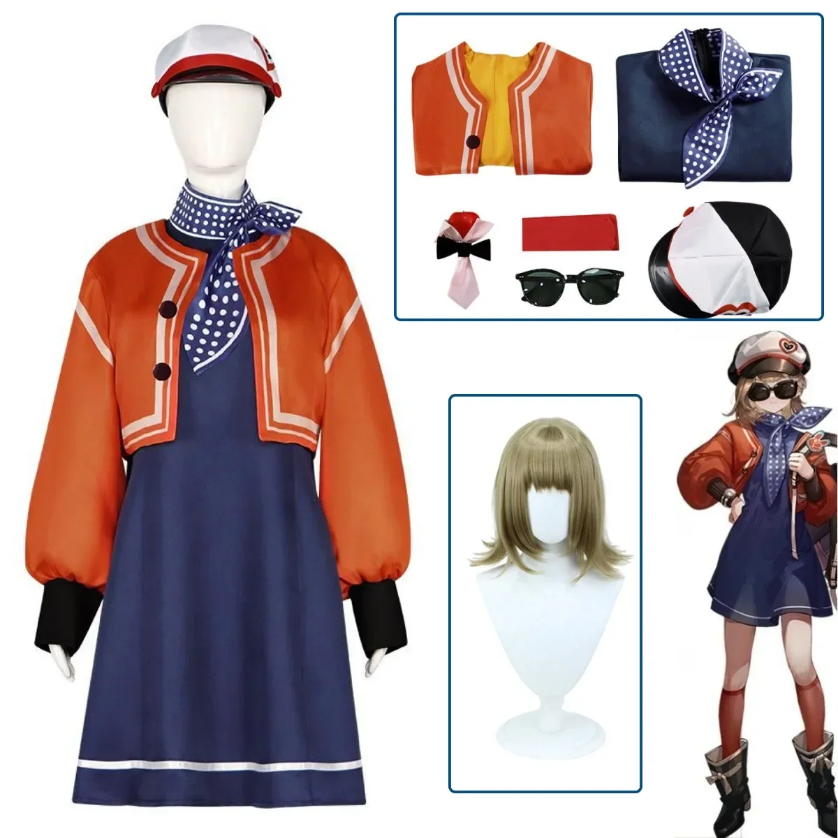 

Cosplay Game Reverse:1999 Cosplay Regulus Costume Dress Jackets Hat Women Regulus Uniform Halloween Carnival Role Play Clothing