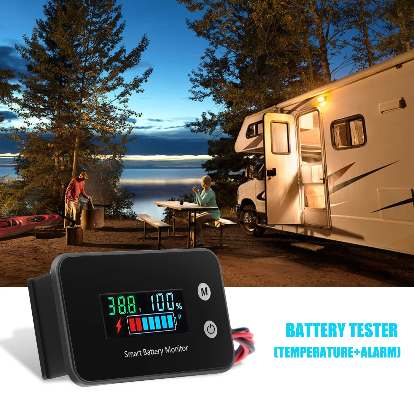 

7-100 В цифровой тестер емкости батареи монитор батареи переключатель напряжения и температуры для автомобильных кораблей