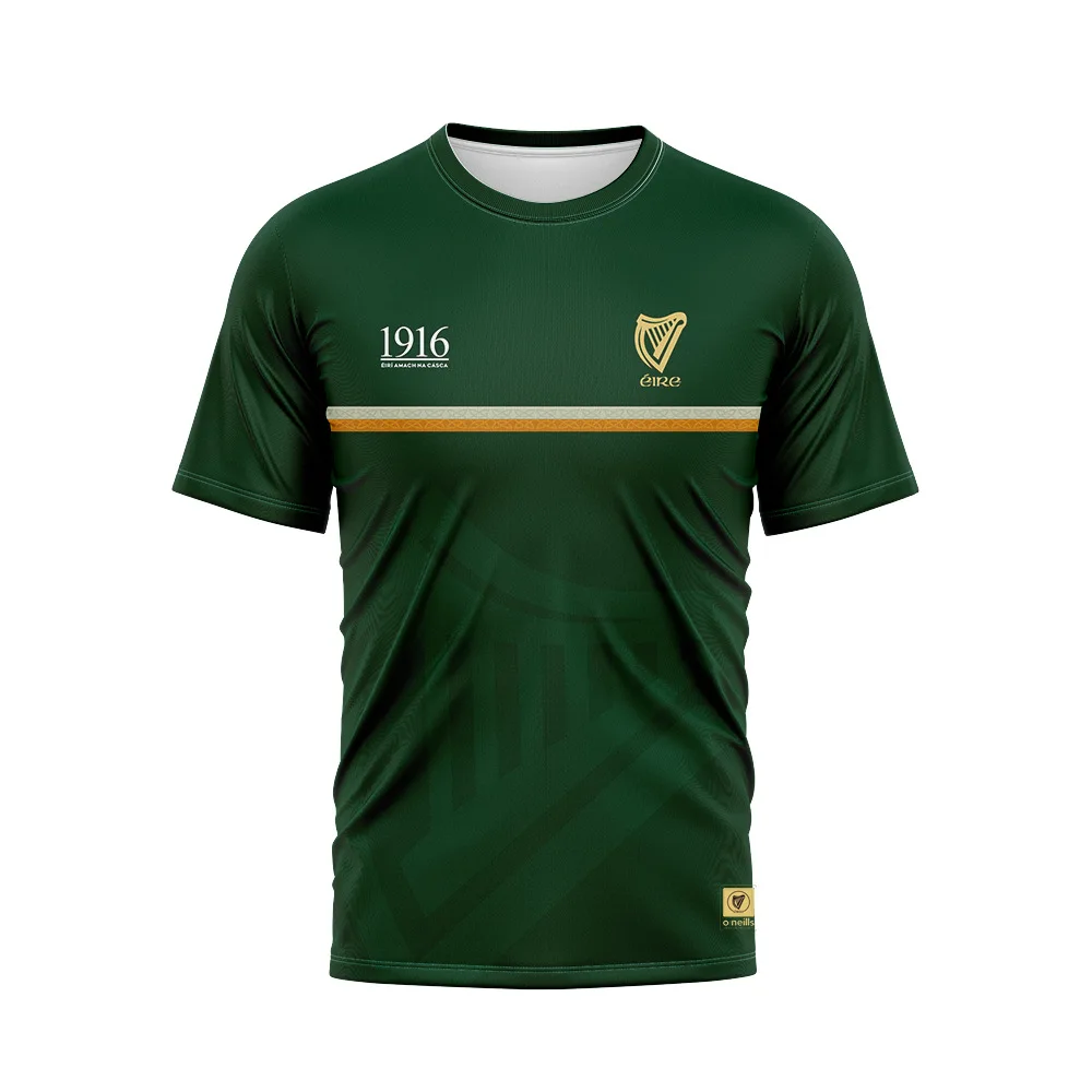 GAA New 1916 Jersey Commemorative Board Rugby Shirt Koszulka z krótkim rękawem Męska europejska i amerykańska odzież sportowa Męska koszulka