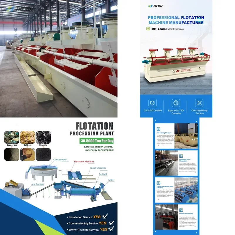 2026 CE Energy Saving Mining Machinery Gold Ore Flotation Separator Processing Plant Flotation Cell