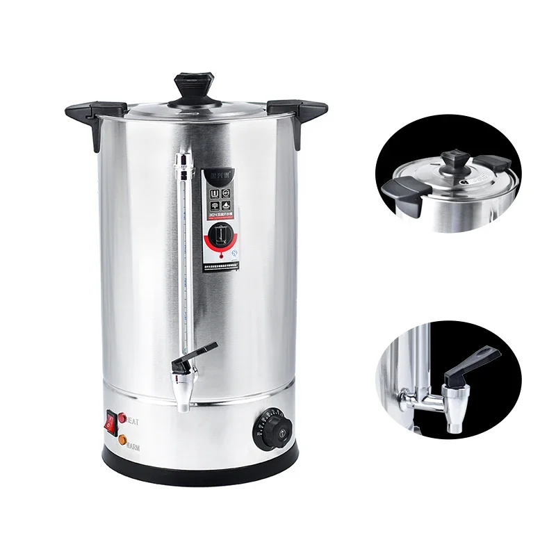 Stainless Steel Electric Kettle Warmer Kitchen Appliance Metal Water Boiler Tea Bucket Coffee Urn