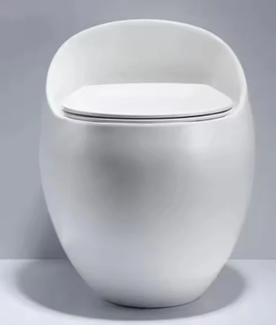 Modern Luxury Hotel's Integrated Ceramic Egg-Shaped Egg Toilet Double-Flush One-Piece Floor Mounted Structure