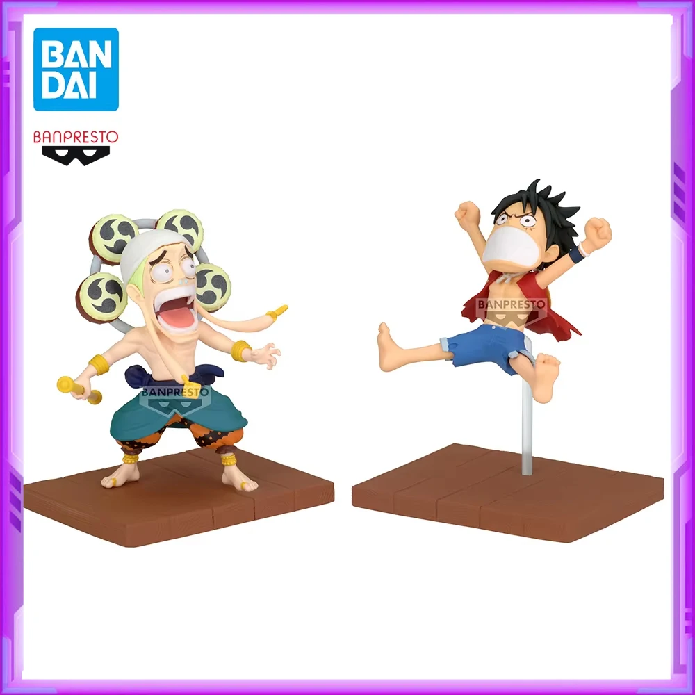 Original BANDAI Banpresto ONE PIECE WCF Monkey D. Luffy Enel PVC Anime Figures Action Figure Model Toys Christmas Gifts