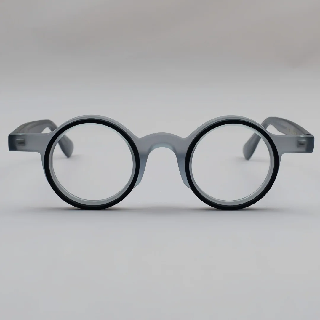 ALICIA Mode Retro Runde Vollformat Kleine Größe Brillen Luxus Acetat Spektakel Optische Verordnung Rahmen Mann Frau – Detail 9