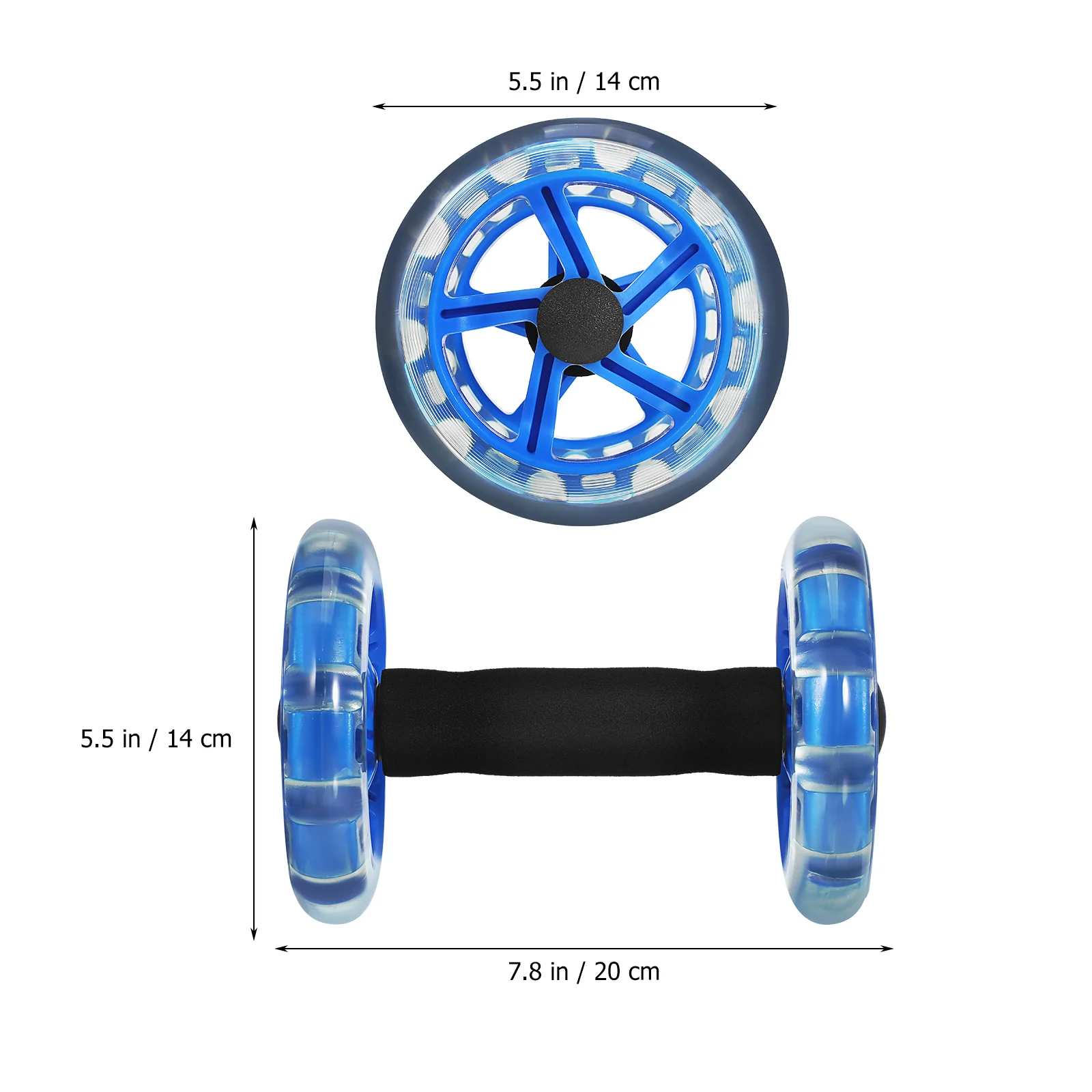 

Fitness Wheel Durable Lightweight Ab Wheels Non Slip Handles Stomach Workout Device Burn Calories