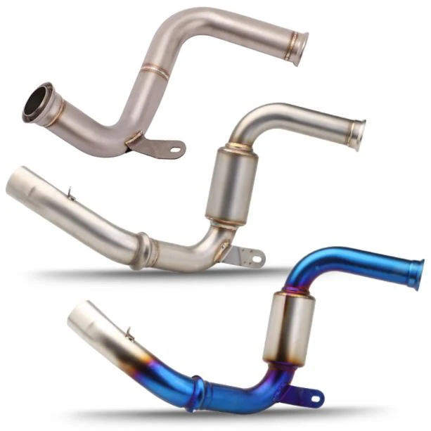 

For KTM 125 250 390 Duke RC390 2017-2020, Motorcycle Exhaust Mid Pipe Middle Connector Link Tube Slip-on System Stainless Steel