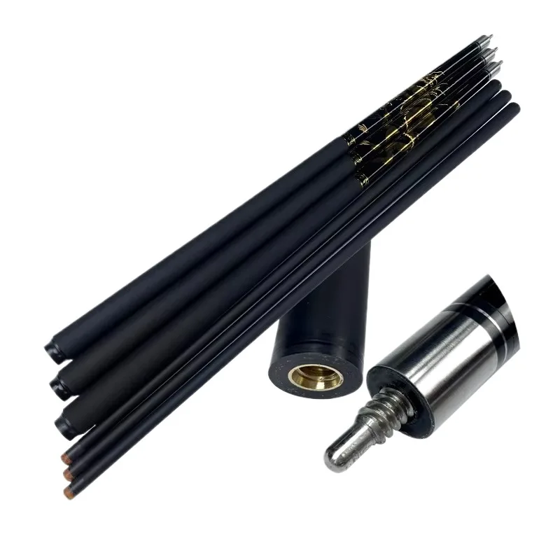 hit productZhuoying High Quality Stainless Steel Joint Carbon Fiber 1/2 Split 13mm Graphite Black 2-Piece Pool Snooker Jump Cue