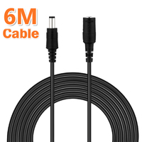 Extension Cable 6 Meters DC 12V Power 5.5mmx2.1mm/20 FT DC Plug For CCTV Camera 12 Volt Extension Cord