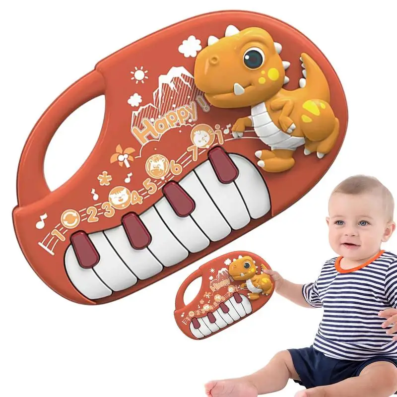 Dinosaur Piano Keyboard Dinosaur Learning Educational Toys Interactive Portable Creative Lovely Electronic Musical Toys