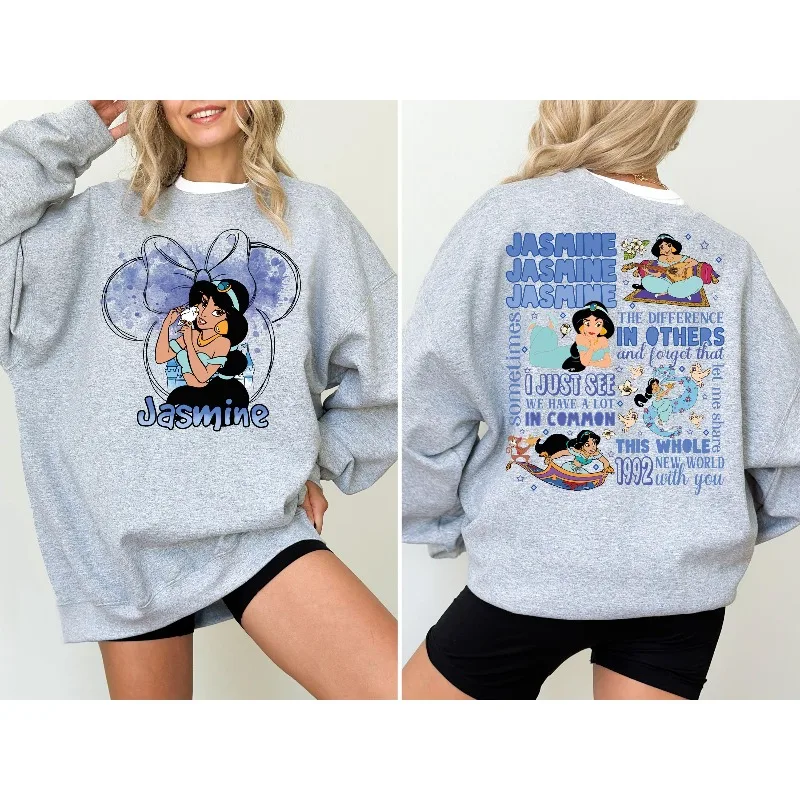 ديزني علاء الدين ياسمين المرأة هوديي 2025 الخريف/الشتاء جديد الرجال والنساء موضة غير رسمية الشارع الشهير #2