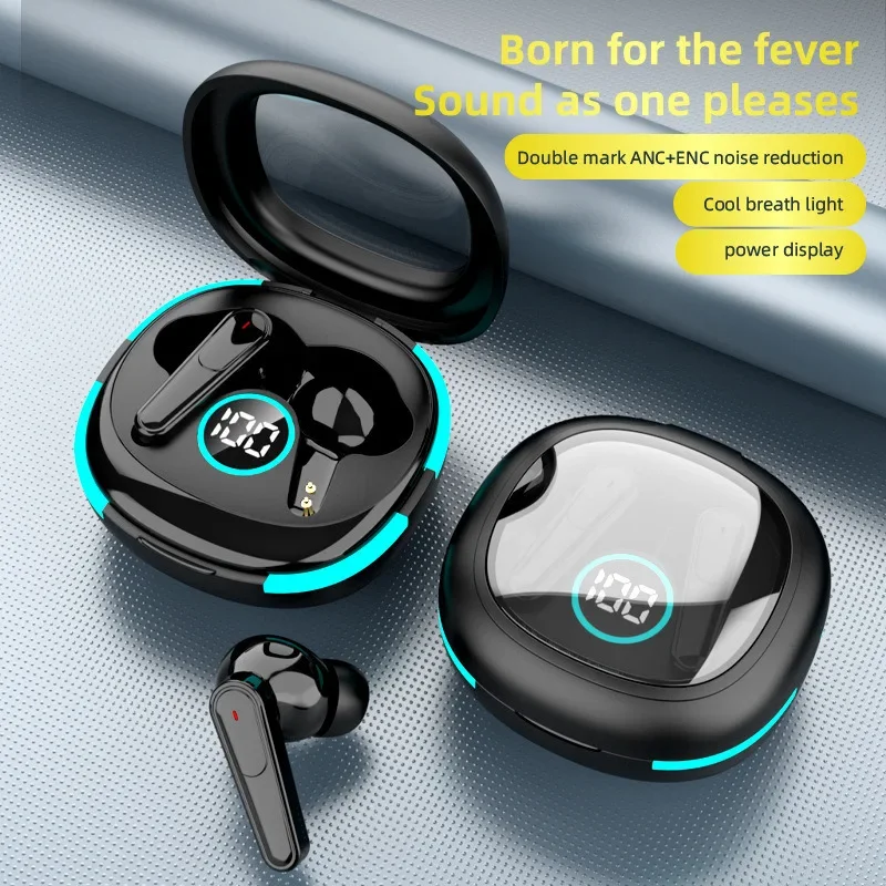 New Plus50 Wireless Bluetooth Headset Mini Sports ANC + ENC Active Noise Cancelling Bluetooth Headset