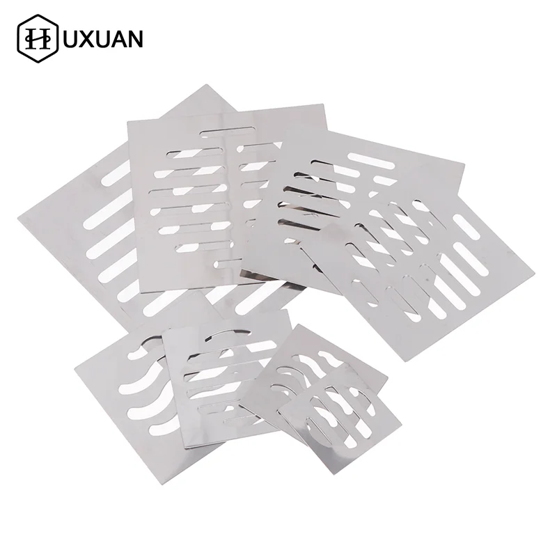 الفولاذ المقاوم للصدأ مصارف أرضية صافي غطاء مربع استنزاف حفرة دش الشعر الماسك تصفية سدادة أجزاء أجهزة المطبخ الحمام #4