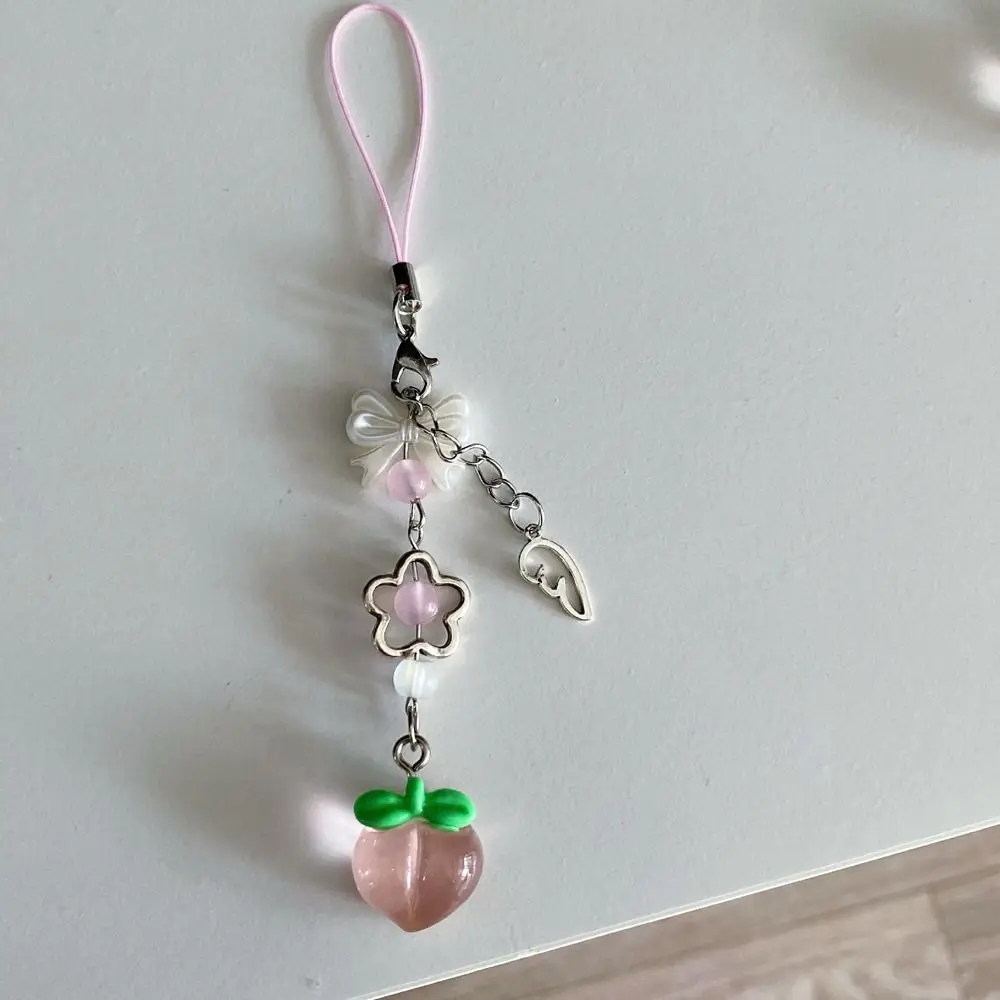 

1 Pcs Sweet Style Fruits Phone Chain Resin Strawberry Pendant Short Phone Rope Woman Phone Case Hanging Decorative Crafts